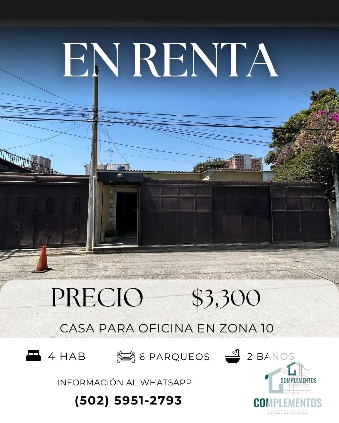 Casa en renta zona 10 (oficina) — Casa en Alquiler en Zona 10, Guatemala, Ciudad — foto 1 de 11