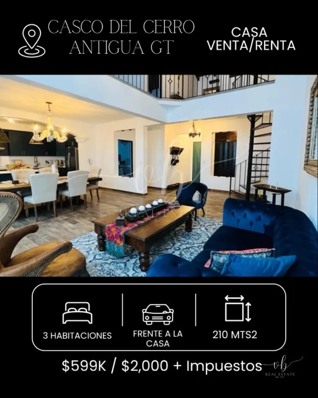 Casa en venta(amueblada) - Casco del Cerro - Antigua Guatemala — Casa en Venta en Casco del Cerro, Antigua, Sacatepéquez — foto 1 de 12