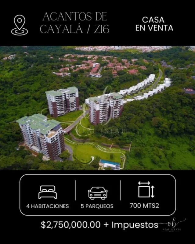 Exclusiva casa en venta en Acantos de Cayalá z16 — Casa en Venta en Acantos de Cayalá, Zona 16, Guatemala, Ciudad — foto 1 de 1