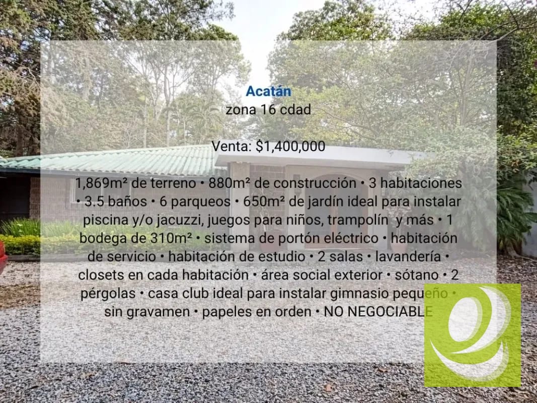 Casa en Venta en Acatán zona 16 cdad — Casa en Venta en Acatan, Altos de Narbona, Zona 16, Guatemala, Ciudad — foto 9 de 10
